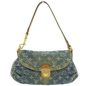Louis Vuitton Monogram Denim Pleaty Shoulder Pouch Bag